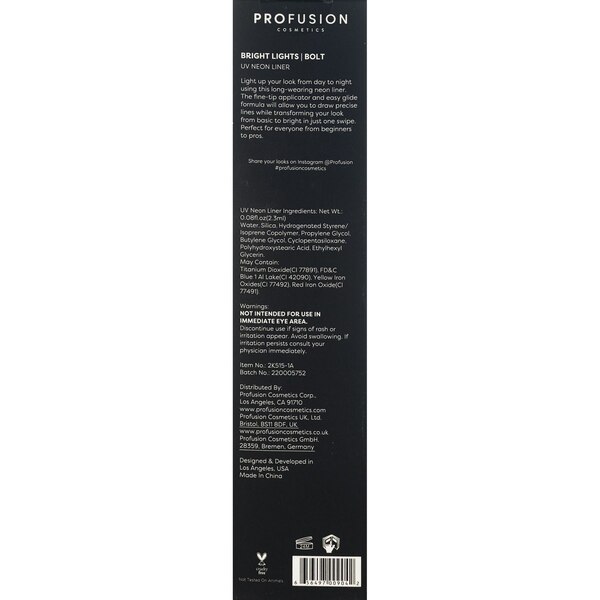 Profusion Cosmetics Neon Liquid Eyeliner, 0.05 oz