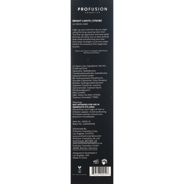 Profusion Cosmetics Neon Liquid Eyeliner, 0.05 oz