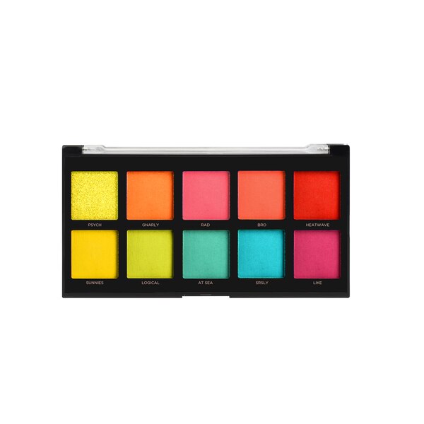 Profusion Cosmetics 10-Shade Eyeshadow Palette, Neon, 3.5 oz