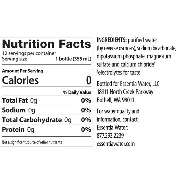 Essentia Ionized Alkaline Water, 12 OZ, 12 CT