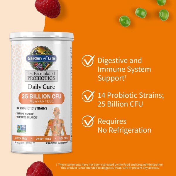 Garden of Life, 25 Billion CFU Once Daily Capsule 14 Probiotic, 30 CT