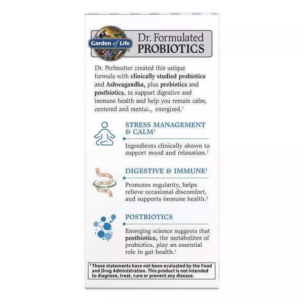 Garden of Life Probiotics Digestive & Stress Daily Care Capsules