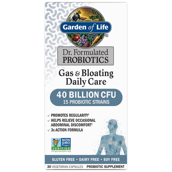 Garden of Life Dr. Form Probiotic Gas & Bloating Relief Capsules, 30 CT