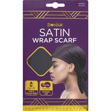 Donna Satin Wrap Scarf, Black, thumbnail image 1 of 2