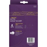 Donna Satin Wrap Scarf, Black, thumbnail image 2 of 2