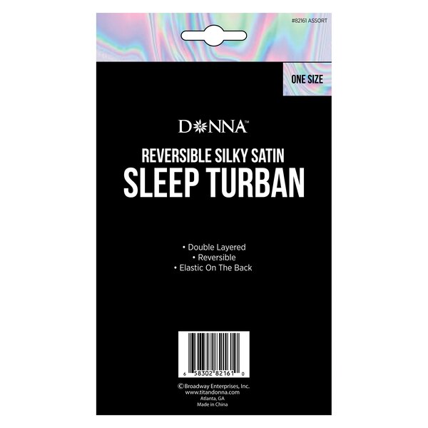 Donna Reversible Silky Satin Sleep Turban