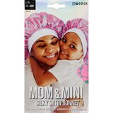 Donna Mom and Mini Silky Satin Bonnet, L-XL & 12~48M, thumbnail image
