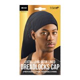 Titan Satin Lined Dreadlocks Cap, Black, Extra Long, thumbnail image