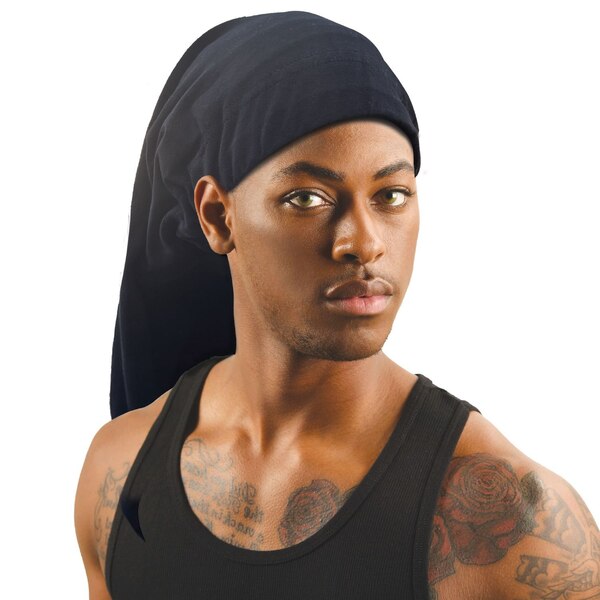 Titan Satin Lined Dreadlocks Cap, Black, Extra Long