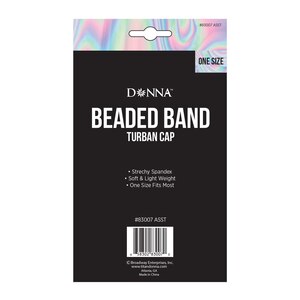 Donna Beaded Band Turban Cap, One Size