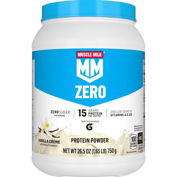 Muscle Milk Zero, Protein Powder, Vanilla, 26.5 OZ
