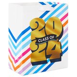 Hallmark 9" Medium Graduation Gift Bag ("Class of 2024," Stripes), thumbnail image 4 of 6