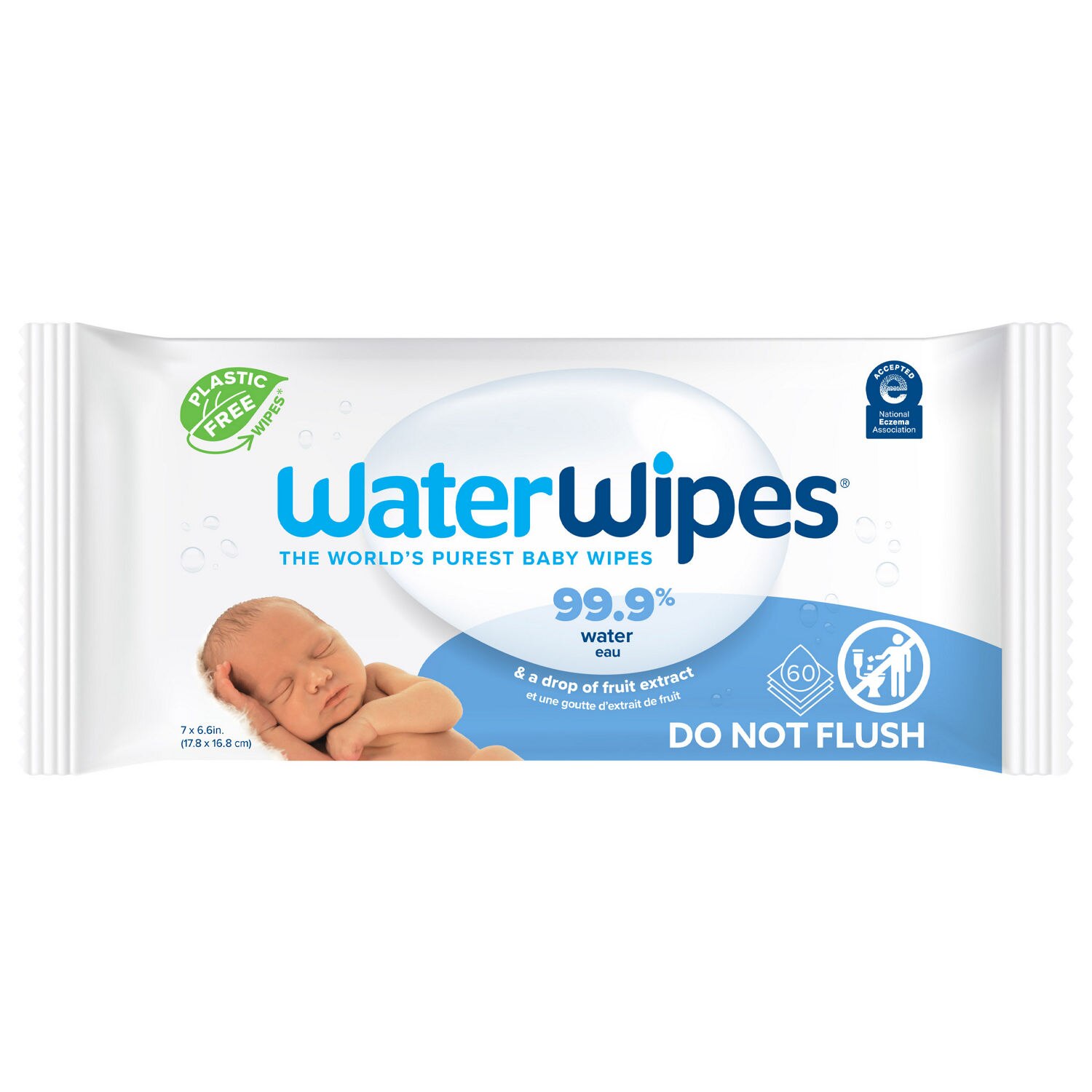 WaterWipes Original 99.9% Water Based Baby Wipes, Sensitive