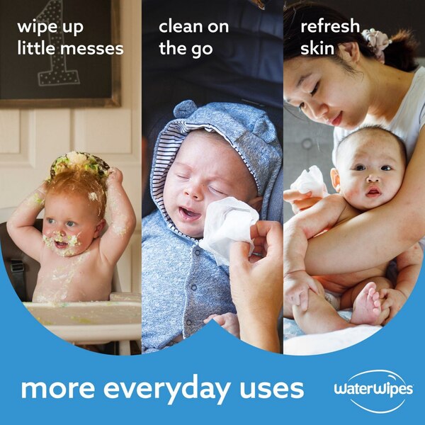 WaterWipes Original 99.9% Water Based Baby Wipes, Sensitive