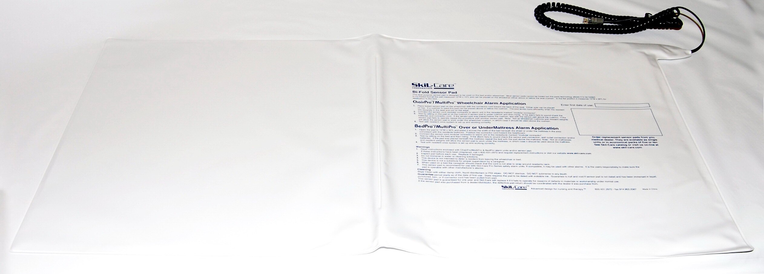 Skil-Care Bi-Fold Sensor Pad for Chair or Bed 1 Year