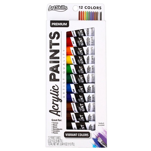 ArtSkills Acrylic Paint Tubes, 12 pcs