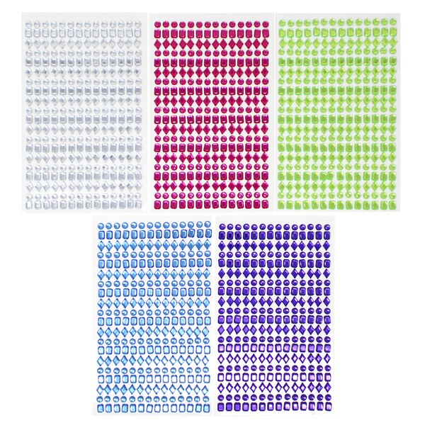 ArtSkills Self-Stick Gemstone Variety Pack, 1400 pcs