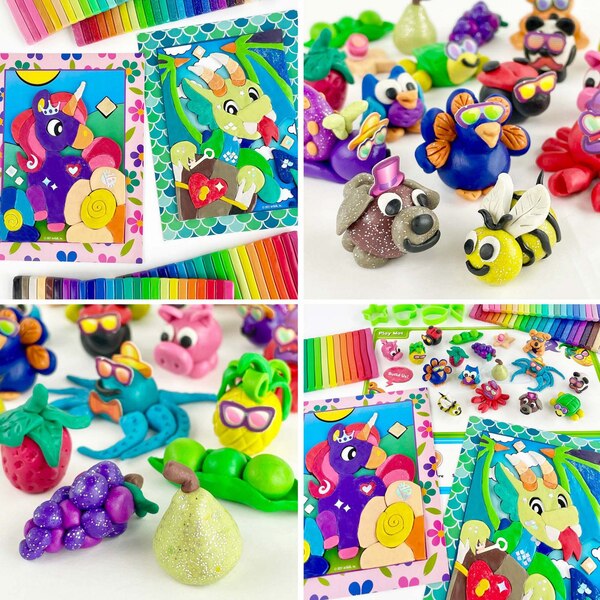 ArtSkills Clay By Number Clay Set for Kids, 60 pcs