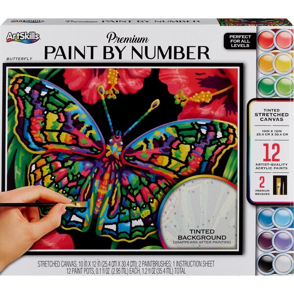 ArtSkills Premium Paint-By-Number Butterfly Kit