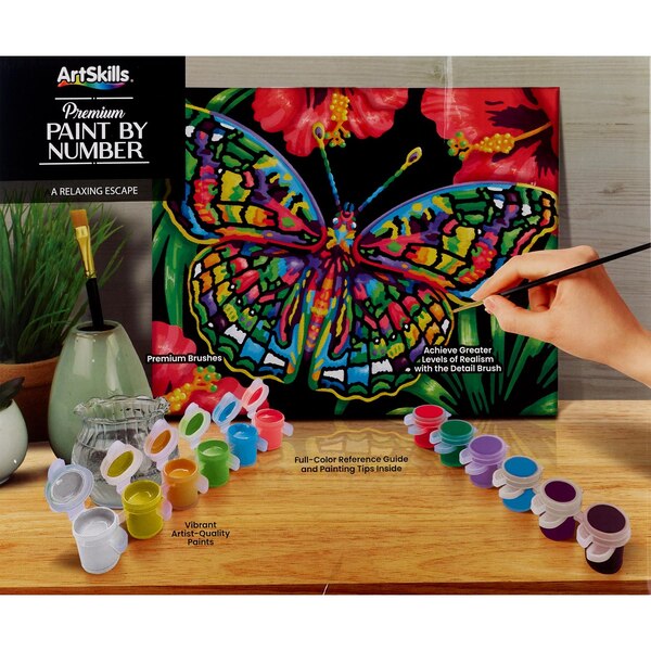 ArtSkills Premium Paint-By-Number Butterfly Kit
