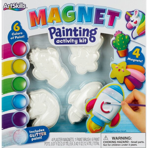 ArtSkills Paint-Your-Own Ceramic Magnets, Set of 4