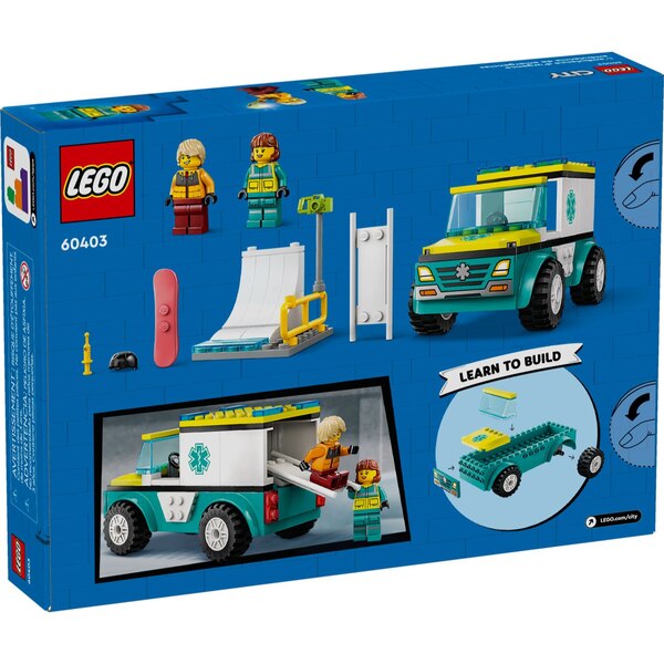 LEGO City Emergency Ambulance and Snowboarder 60403