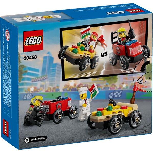 LEGO City Pizza vs. Fire Truck Race Car Pack (60458)