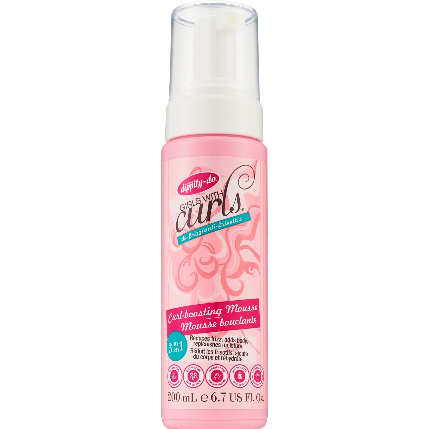 Dippity Do Girls with Curls Curl Enhancing Mousse, 6.7 OZ