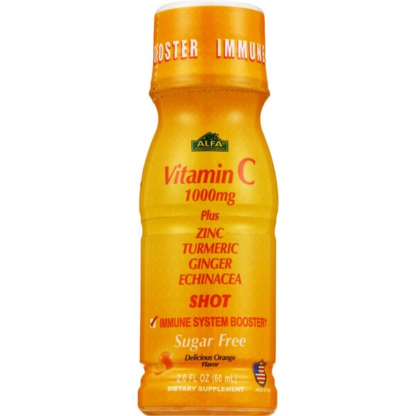 Alfa Vitamins Vitamin C 1000 MG Shot Immune Booster, Orange, 2.5 OZ