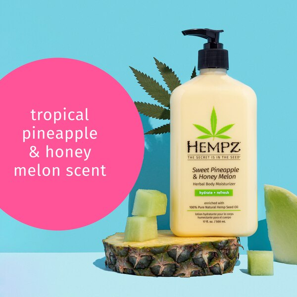 Hempz Sweet Pineapple Herbal Body Moisturizer, 17 OZ