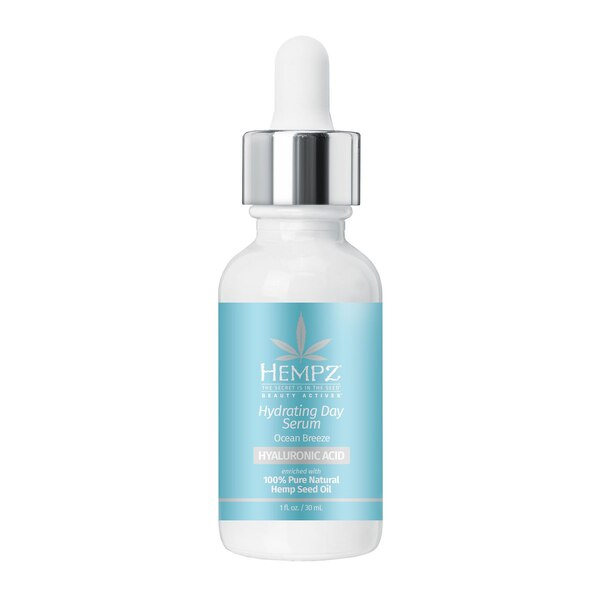 Hempz Hydrating Day Serum with Hyaluronic Acid, Ocean Breeze, 1 OZ