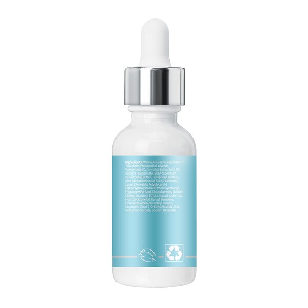 Hempz Hydrating Day Serum with Hyaluronic Acid, Ocean Breeze, 1 OZ