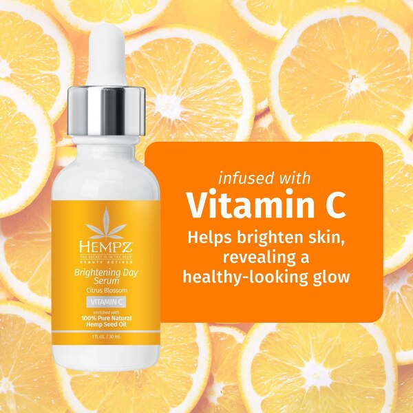 Hempz Citrus Blossom Brightening Day Serum with Vitamin C, 1 OZ