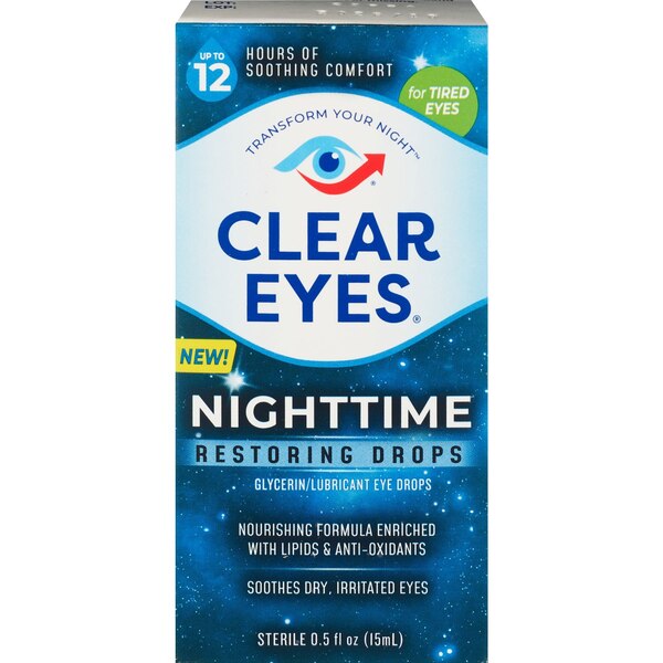 Clear Eyes Nighttime Restoring Drops, 0.5 OZ