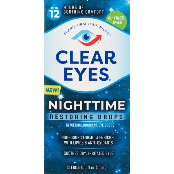 Clear Eyes Nighttime Restoring Drops, 0.5 OZ