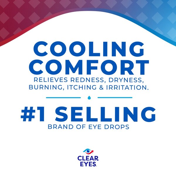 Clear Eyes Cooling Comfort Redness Relief Eye Drops, 0.5 fl oz