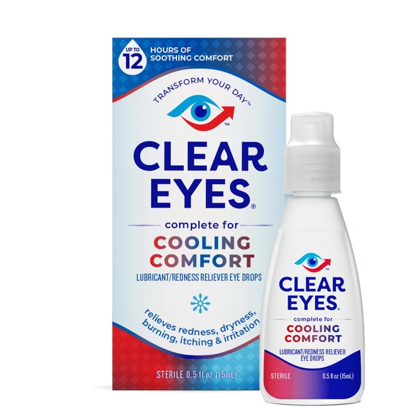 Clear Eyes Cooling Comfort Redness Relief Eye Drops, 0.5 fl oz