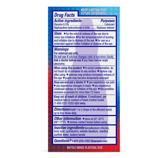 Clear Eyes Cooling Comfort Redness Relief Eye Drops, 0.5 fl oz