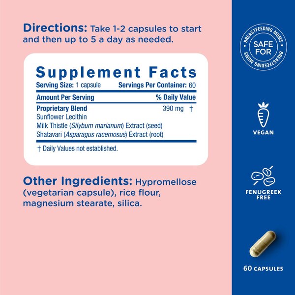 Mommy’s Bliss Lactation Support Milk Thistle & Lecithin, 60 CT