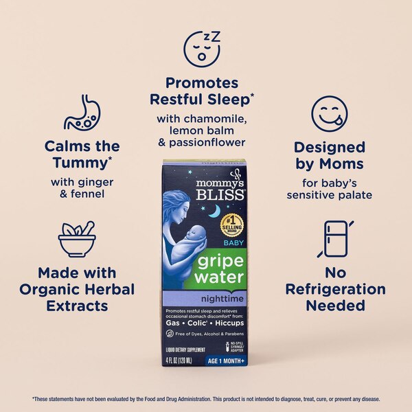 Mommy's Bliss Nighttime Gripe Water, 4 OZ