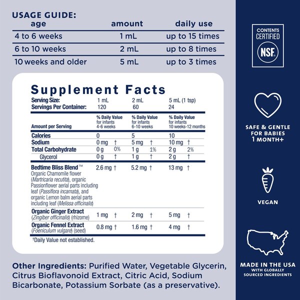 Mommy's Bliss Nighttime Gripe Water, 4 OZ