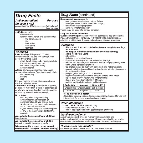 Infant Pain and Fever Acetaminophen