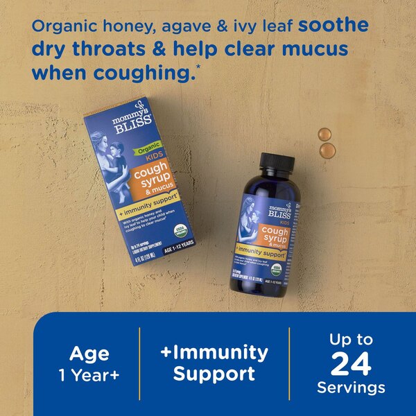 Organic Kids Cough Syrup & Mucus plus Immunity Support​