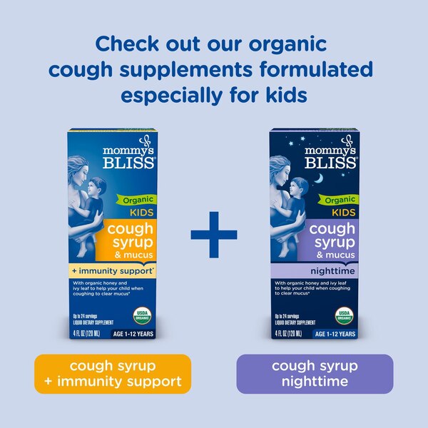 Organic Kids Cough Syrup & Mucus plus Immunity Support​