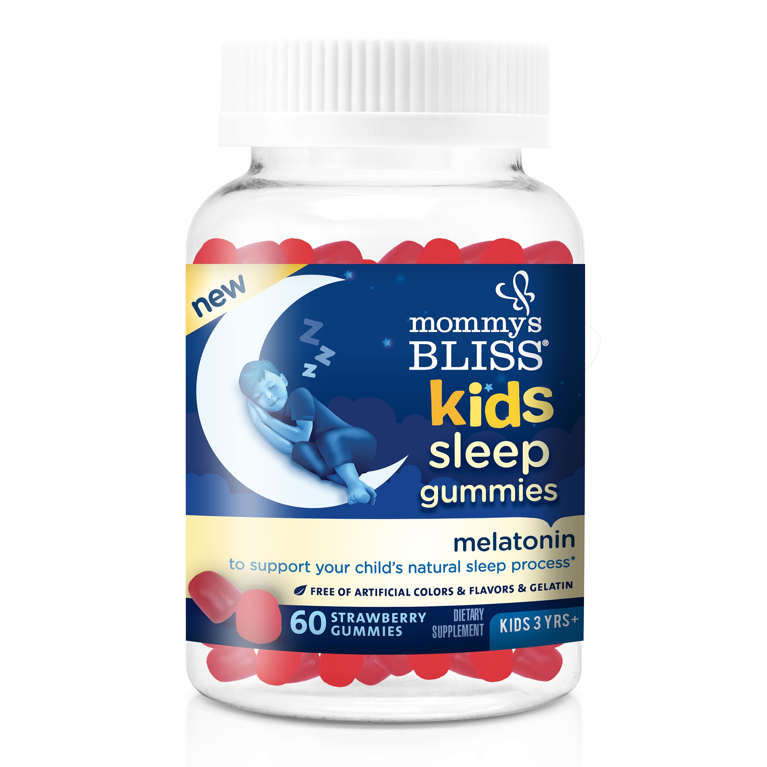 Mommy's Bliss Kids Sleep Gummies with Melatonin, Strawberry, 60 CT