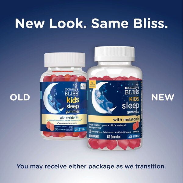 Mommy's Bliss Kids Sleep Melatonin Gummies, Strawberry, 60 CT