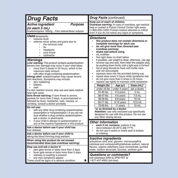 Mommy's Bliss Children's Acetaminophen, 4 OZ
