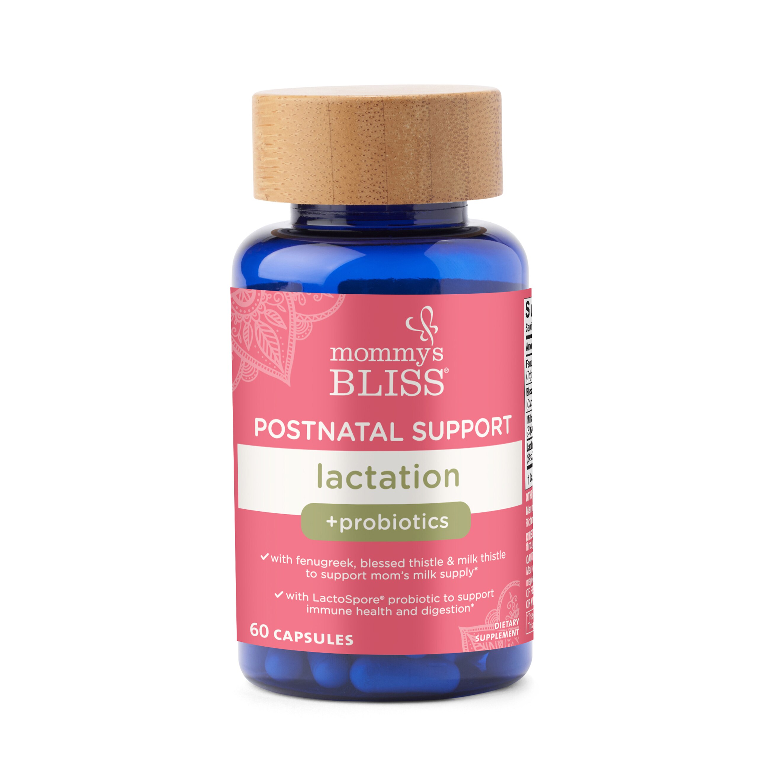 Mommy's Bliss Postnatal Lactation Support + Probiotics, 60 CT