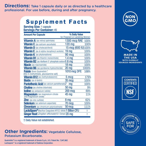 Prenatal Multivitamin and Probiotics, 45 CT