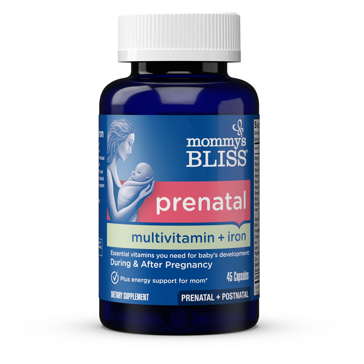 Mommy's Bliss Prenatal + Iron Multivitamin, 45 CT